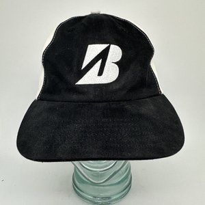 Bridgestone Golf Boom It Golf Cap Hat Black White Adjustable